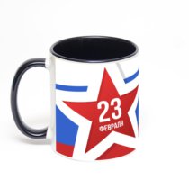 Чёрная кружка с фотопечатью