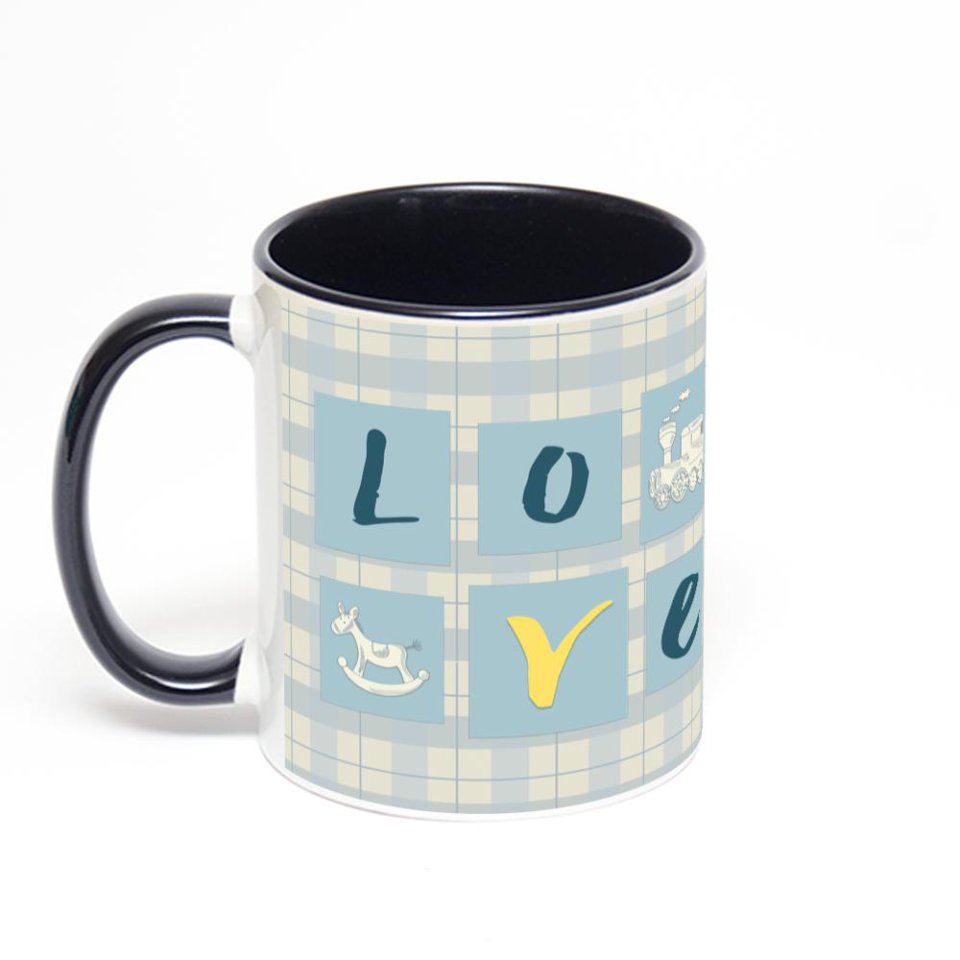 Чёрная кружка с фотопечатью