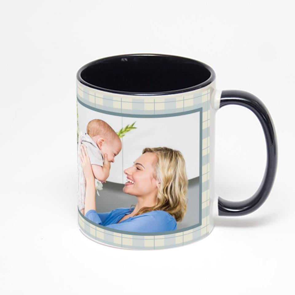 Чёрная кружка с фотопечатью