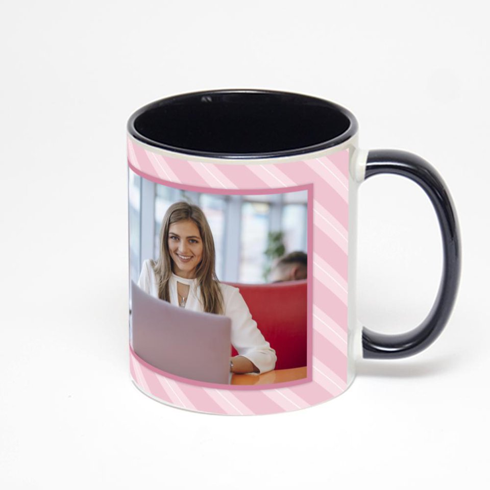 Чёрная кружка с фотопечатью