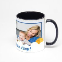 Чёрная кружка с фотопечатью