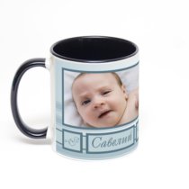 Чёрная кружка с фотопечатью