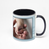 Чёрная кружка с фотопечатью