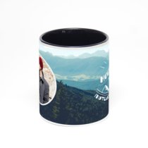 Чёрная кружка с фотопечатью