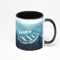 Чёрная кружка с фотопечатью