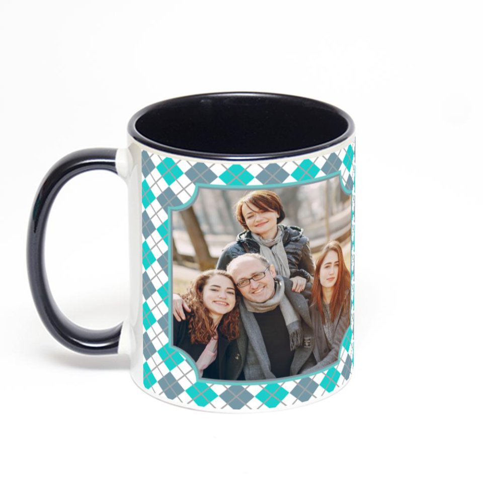 Чёрная кружка с фотопечатью