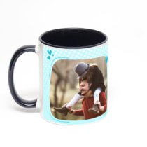 Чёрная кружка с фотопечатью