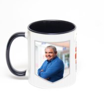 Чёрная кружка с фотопечатью