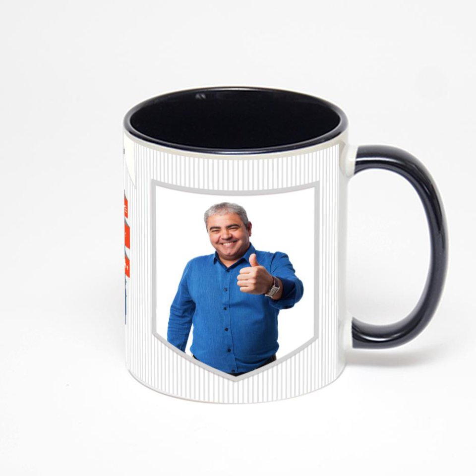 Чёрная кружка с фотопечатью