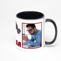 Чёрная кружка с фотопечатью