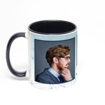 Чёрная кружка с фотопечатью