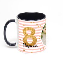 Чёрная кружка с фотопечатью