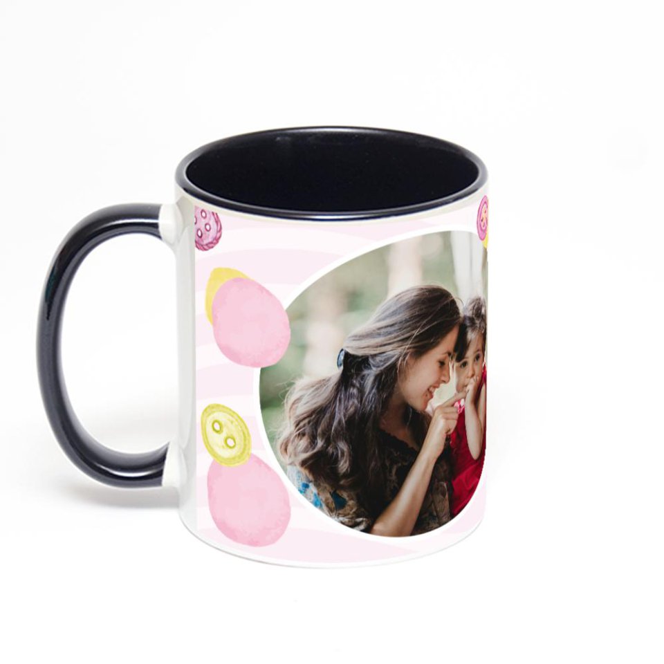 Чёрная кружка с фотопечатью