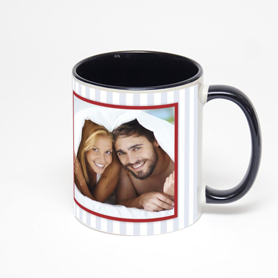 Чёрная кружка с фотопечатью