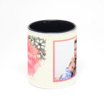 Чёрная кружка с фотопечатью