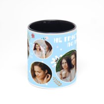 Чёрная кружка с фотопечатью