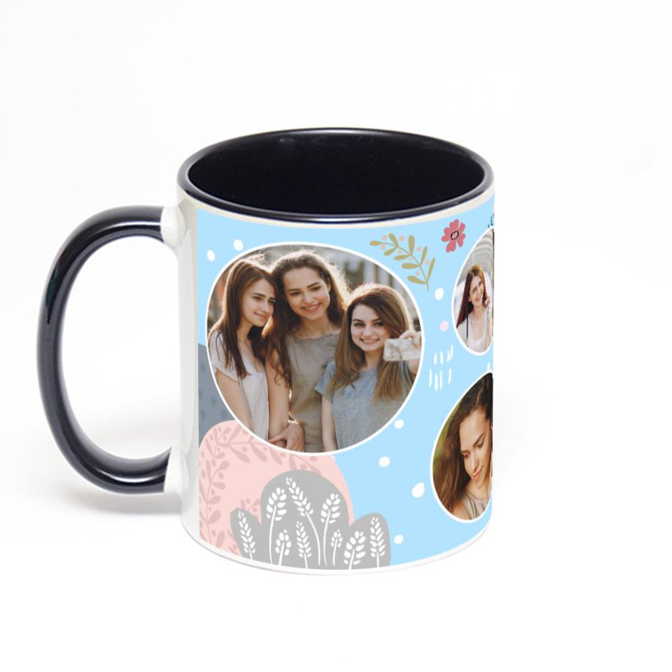 Чёрная кружка с фотопечатью