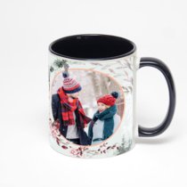 Чёрная кружка с фотопечатью