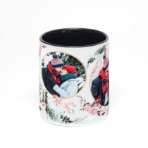 Чёрная кружка с фотопечатью