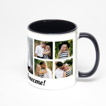 Чёрная кружка с фотопечатью