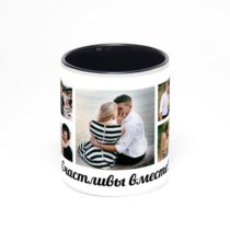 Чёрная кружка с фотопечатью