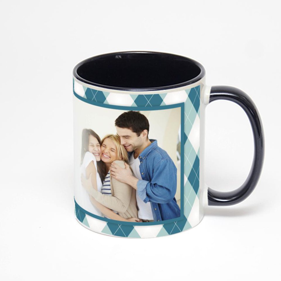 Чёрная кружка с фотопечатью