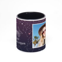 Чёрная кружка с фотопечатью