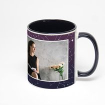 Чёрная кружка с фотопечатью