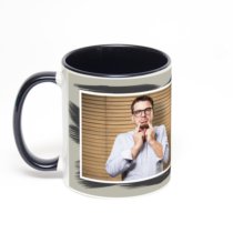 Чёрная кружка с фотопечатью