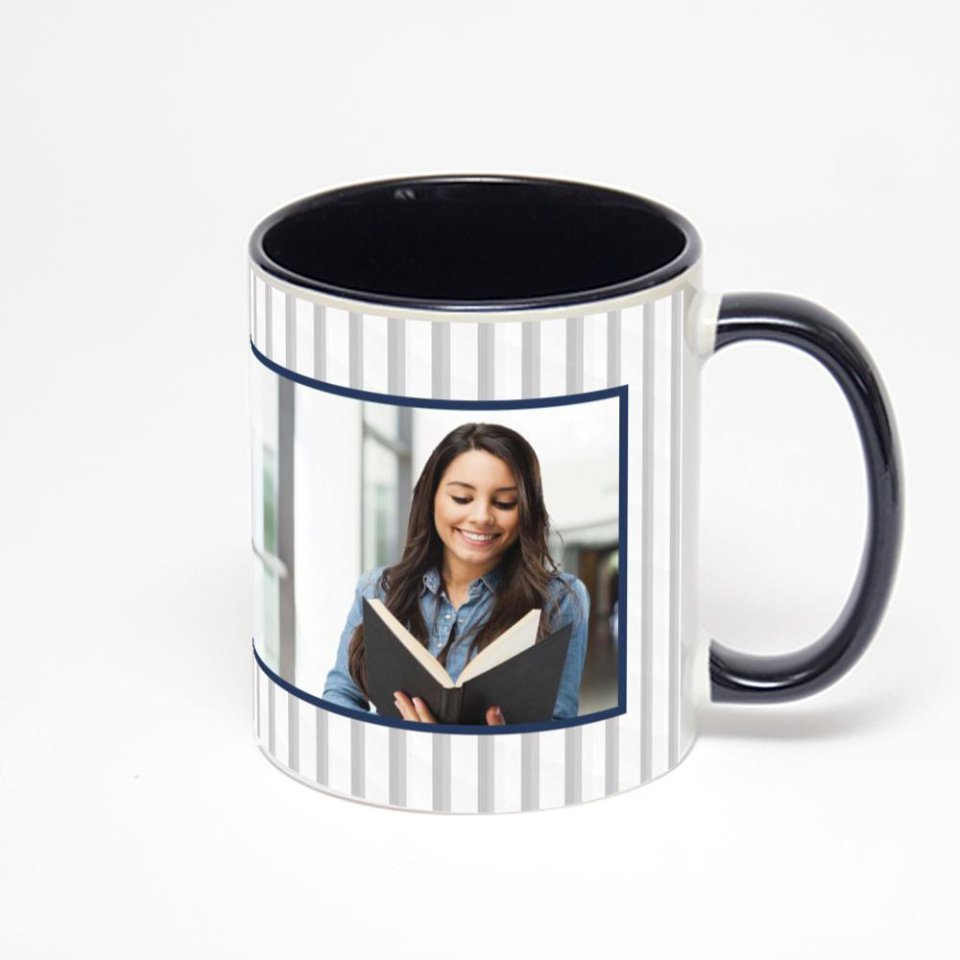 Чёрная кружка с фотопечатью