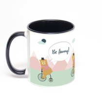 Чёрная кружка с фотопечатью