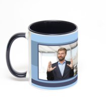 Чёрная кружка с фотопечатью