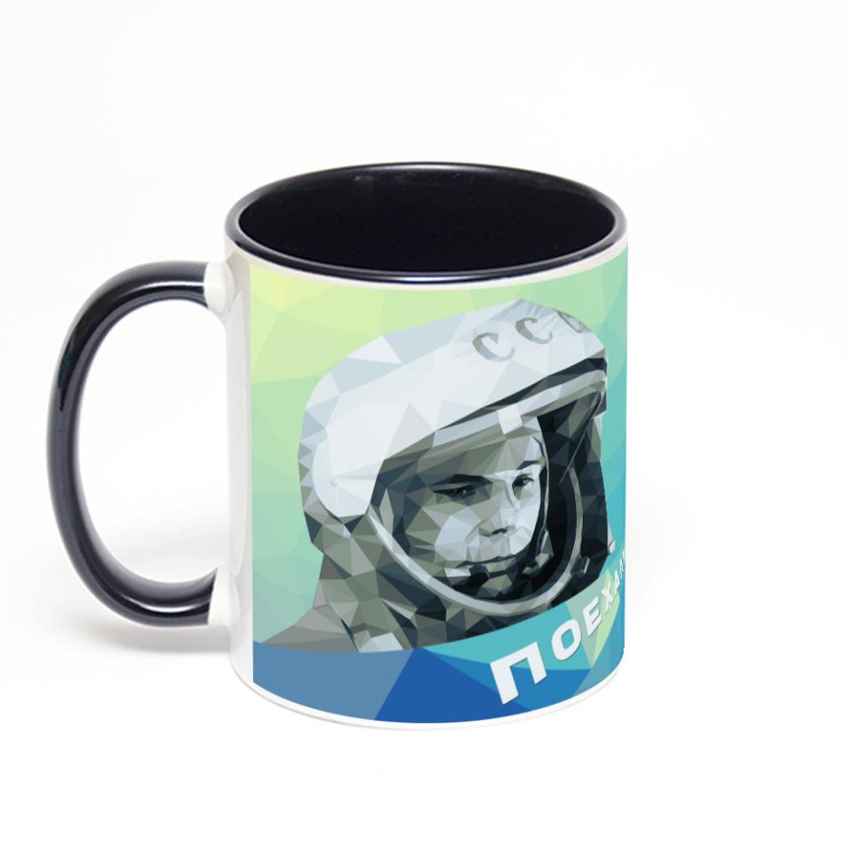 Чёрная кружка с фотопечатью