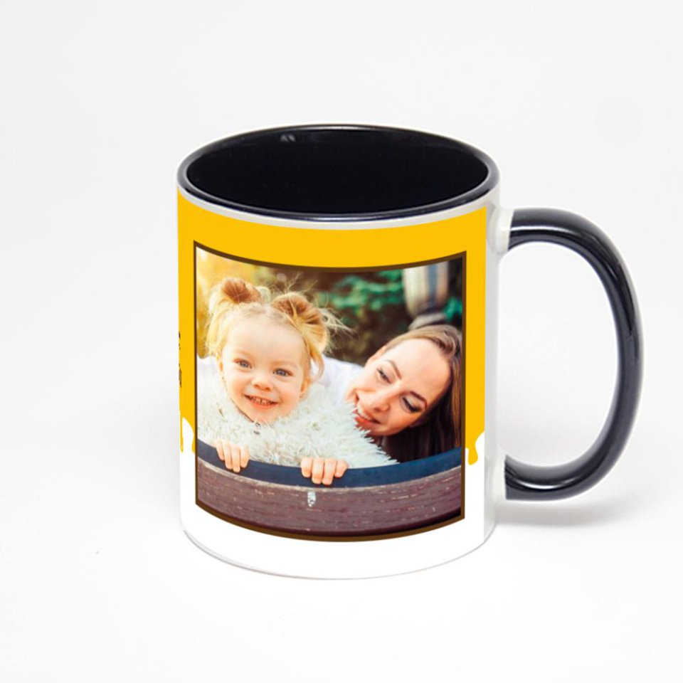 Чёрная кружка с фотопечатью