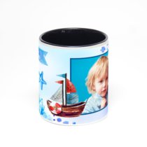 Чёрная кружка с фотопечатью