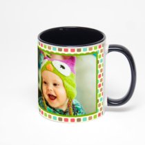 Чёрная кружка с фотопечатью