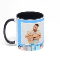 Чёрная кружка с фотопечатью