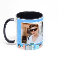 Чёрная кружка с фотопечатью