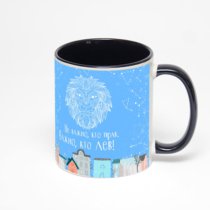 Чёрная кружка с фотопечатью