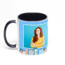 Чёрная кружка с фотопечатью