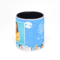 Чёрная кружка с фотопечатью