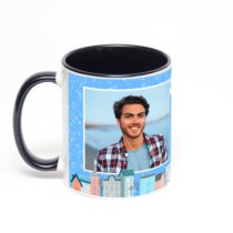 Чёрная кружка с фотопечатью