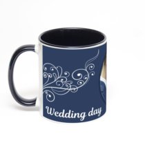 Чёрная кружка с фотопечатью