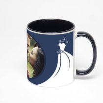 Чёрная кружка с фотопечатью