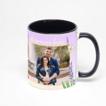 Чёрная кружка с фотопечатью