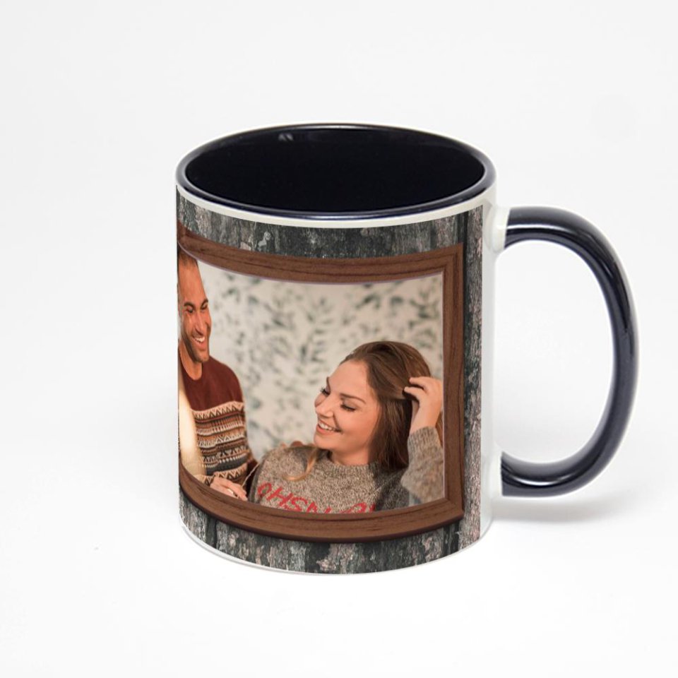 Чёрная кружка с фотопечатью