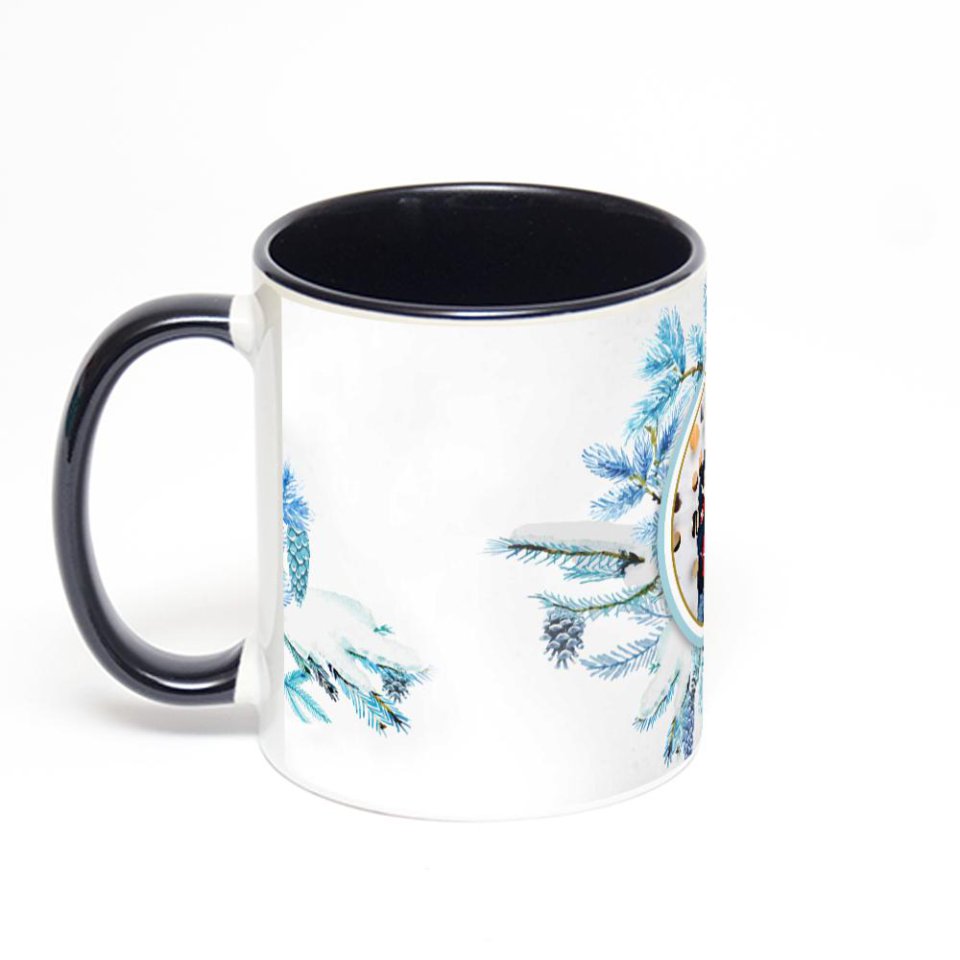 Чёрная кружка с фотопечатью