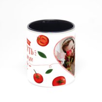 Чёрная кружка с фотопечатью