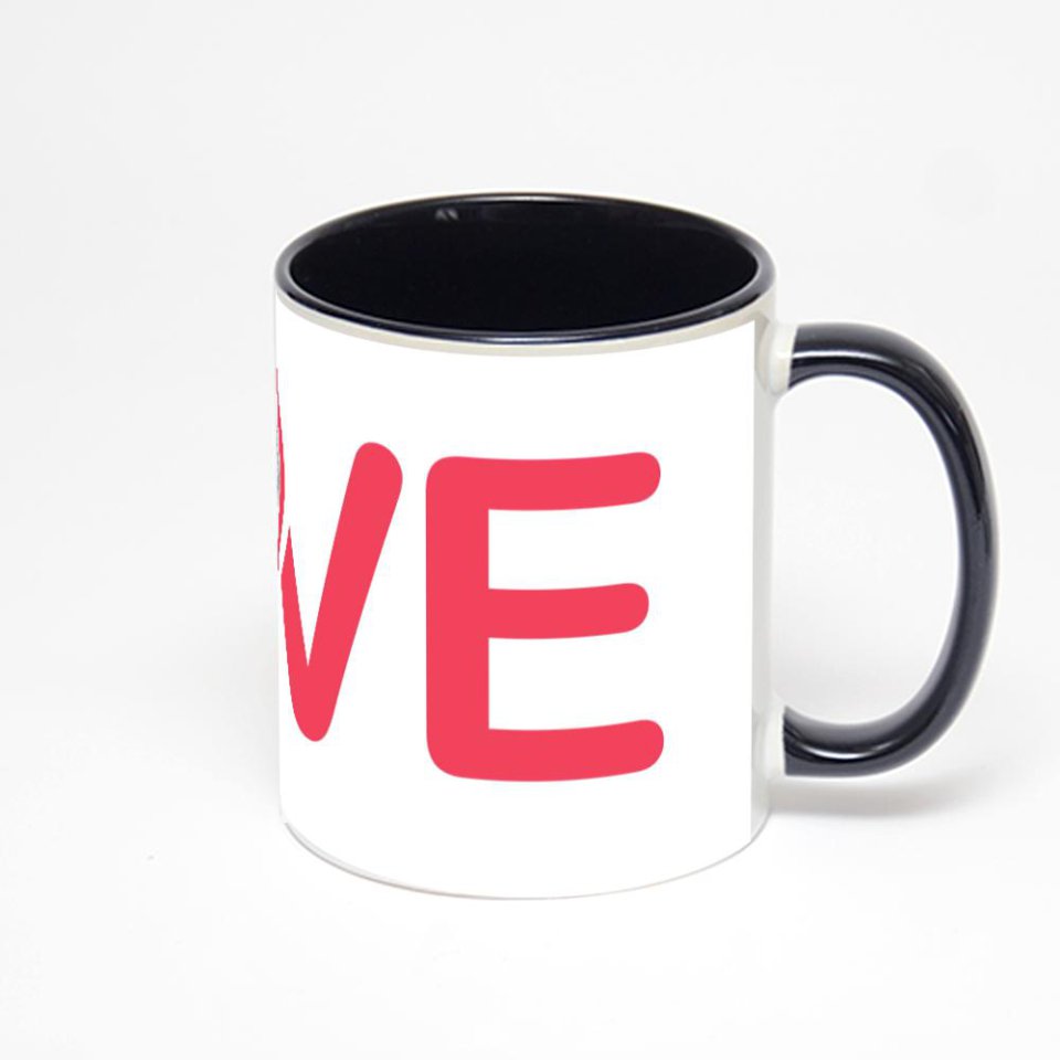 Чёрная кружка с фотопечатью