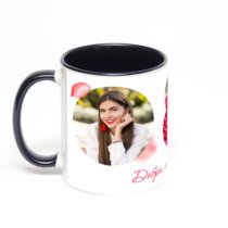 Чёрная кружка с фотопечатью